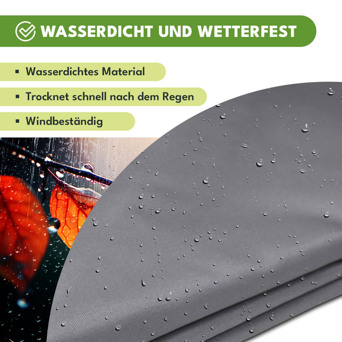 SONNENSEGEL Wasserdicht Rechteckig Grau 3x2m - Grau, Textil (300/200cm) - KRUMAD