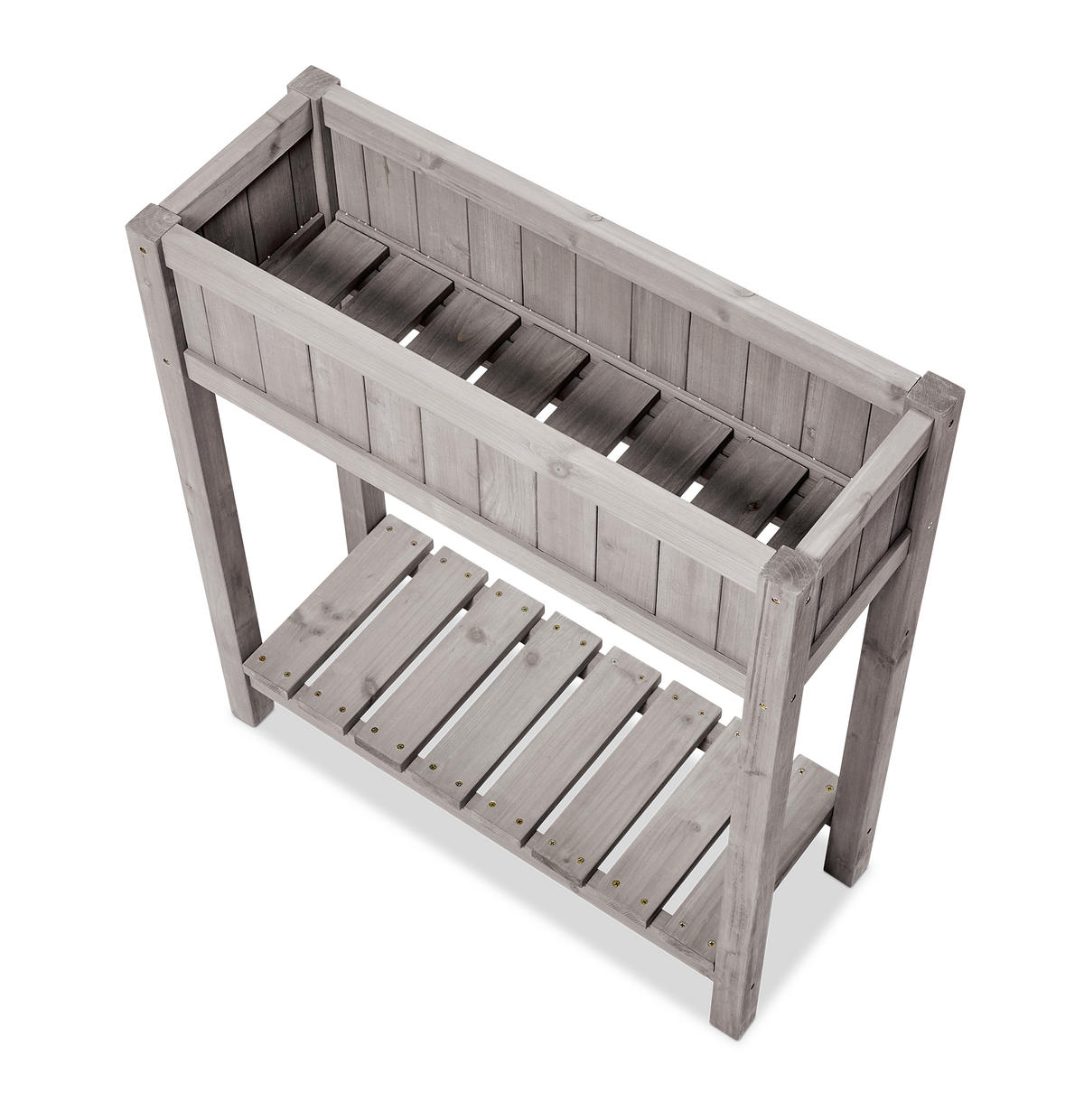 HOCHBEET DETE mit Ablage 75*28*85 cm - Grau, Holz (75/85/28cm)
