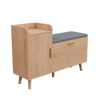 SCHUHBANK 100x30x69,5 cm Stauraum gepolstert weiß - Weiß, Holz (100/69.5/30cm) - Fortuna Lai