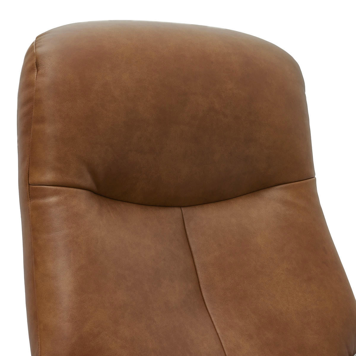 RELAXSESSEL Echtleder Cognac Braun - Schwarz/Braun, Leder/Metall (79/115/85cm) - Furnhouse