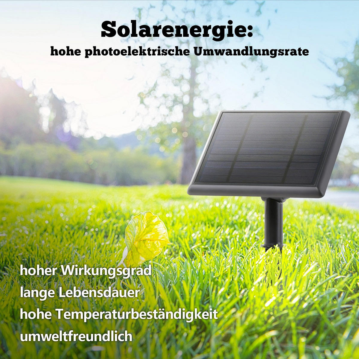 SOLARLEUCHTEN Glühwürmchen Schwarz 2er-set - Schwarz, Kunststoff (200/2.8/26.4cm) - Nettlife