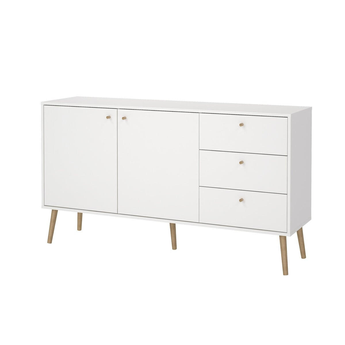 SIDEBOARD, Bodo, Weiß, Holzwerkstoff, 148 x 40 x 82 cm - Weiß, Holzwerkstoff (39.1/81.7/147.2cm) - Calicosy