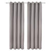 VORHANG Amelie BO mit Öse 140x245cm Grau (2tlg) - Grau, Textil (140/245/1cm) - Beautissu 
