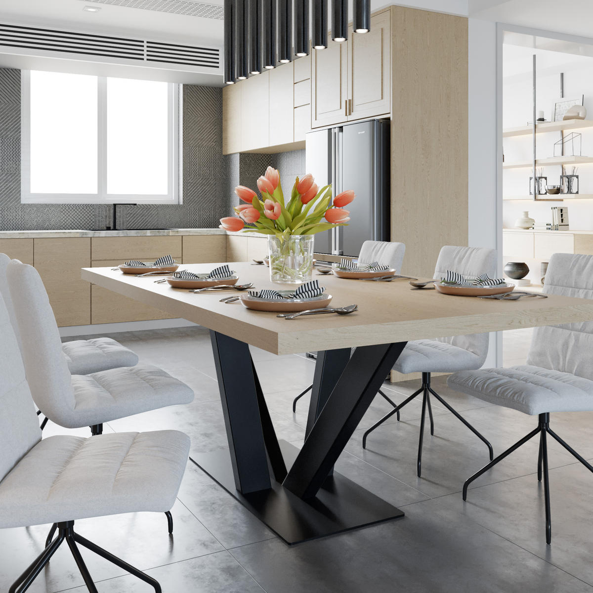 TISCHBEINE Wasat Metall Schwarz 72cm - Schwarz, Metall (70/72/160cm) - Metalo Pro