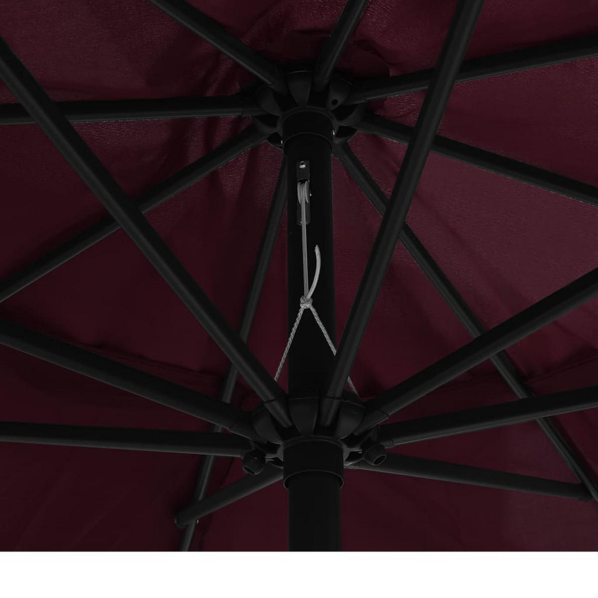 SONNENSCHIRM Mit Metall-Mast 390 Cm Bordeauxrot - Rot, Textil (390/390cm) - vidaXL