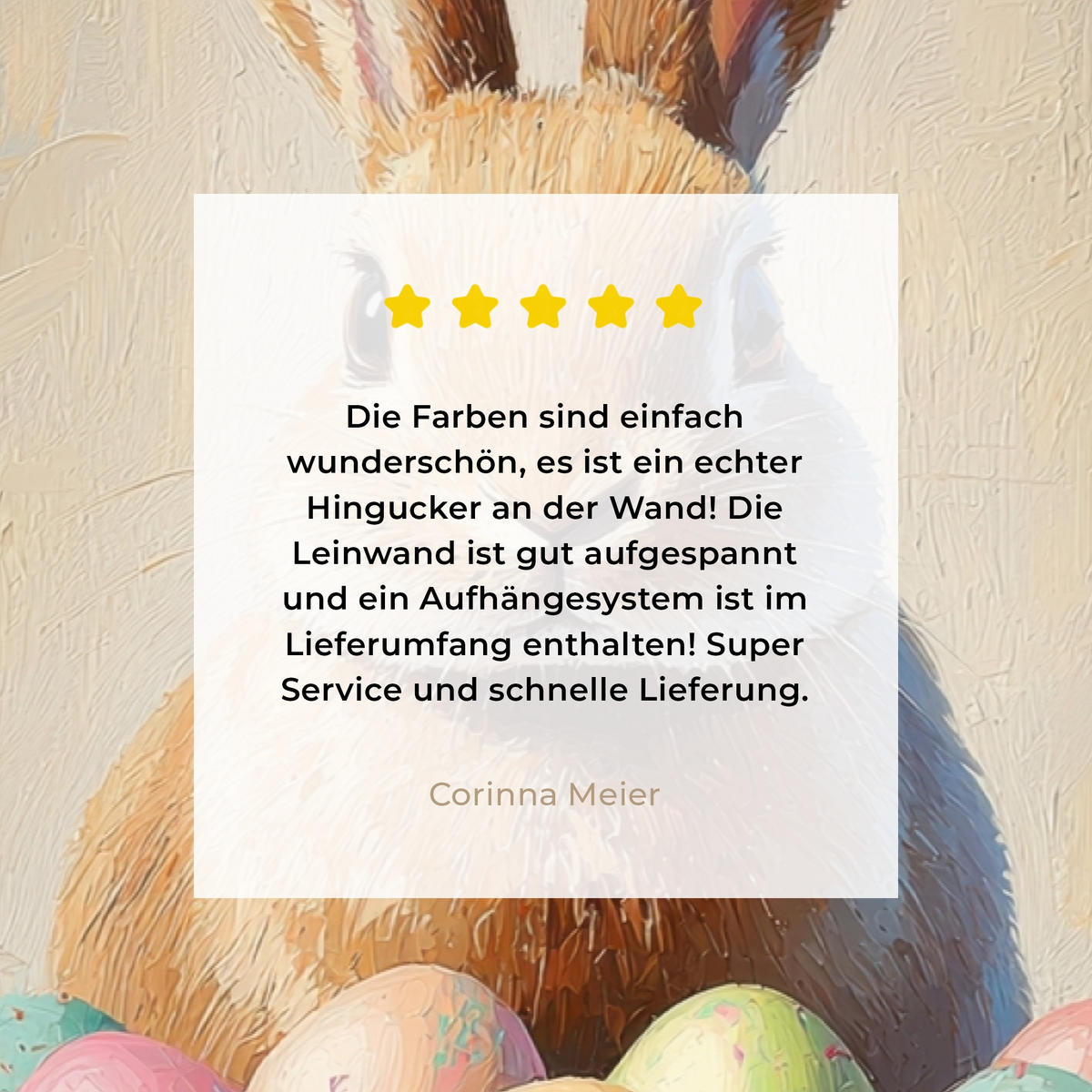 LEINWANDBILD Osterhase - Pastell - Eier Groß 140x90 cm - Beige, Textil (140/90cm) - MuchoWow