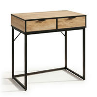 KONSOLENTISCH ELANO 80 cm Craft Eiche - Eichefarben/Schwarz, Holzwerkstoff (35/80/80cm) - Akord