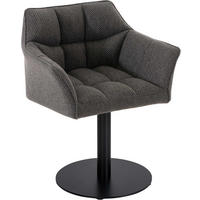 SESSEL Stoff titangrau - Graubraun/Schwarz, Textil/Metall (64/75/48cm) - CLP