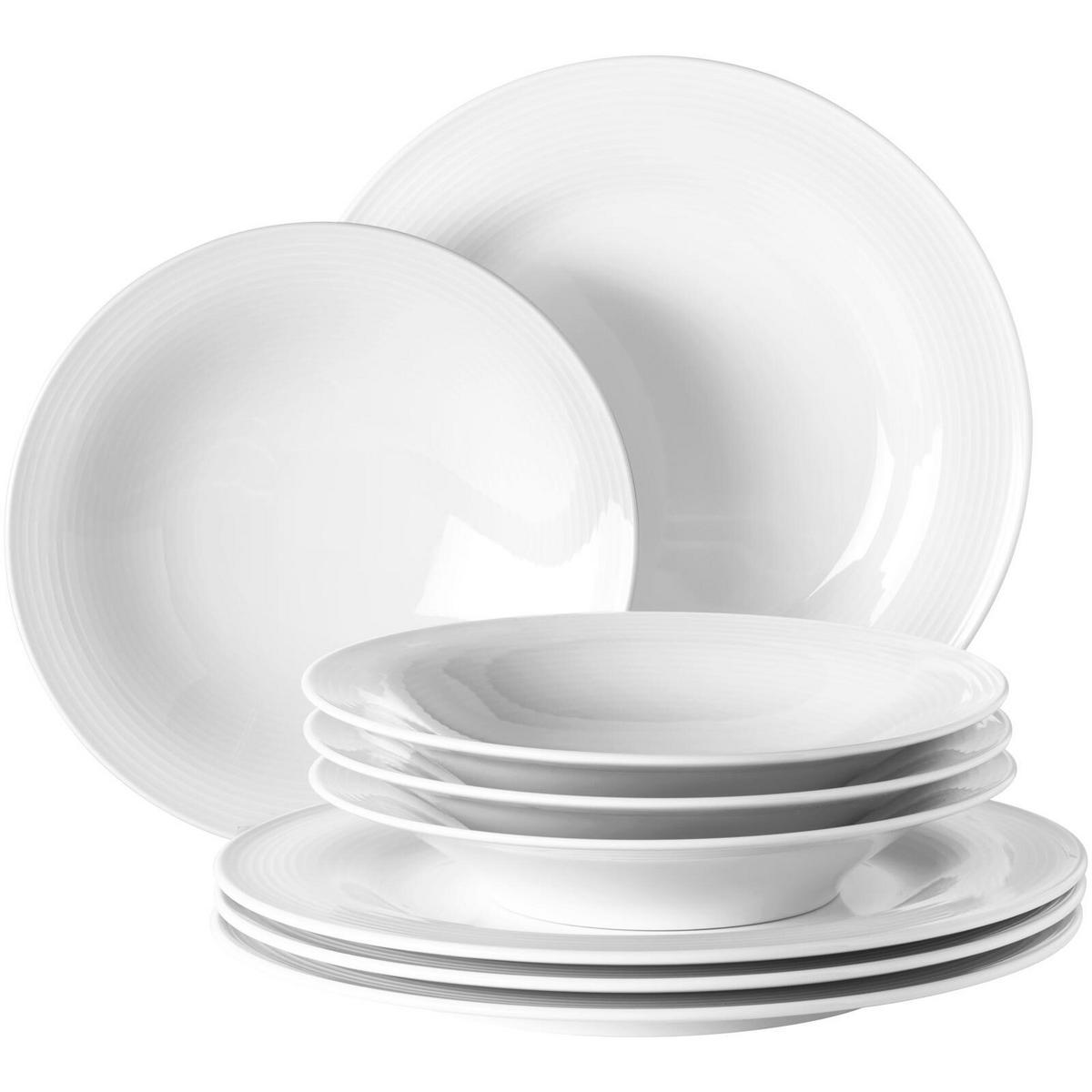 TAFELSERVICE Beat weiß 8er Set - Weiß, Keramik (1/1/1cm) - Seltmann Weiden