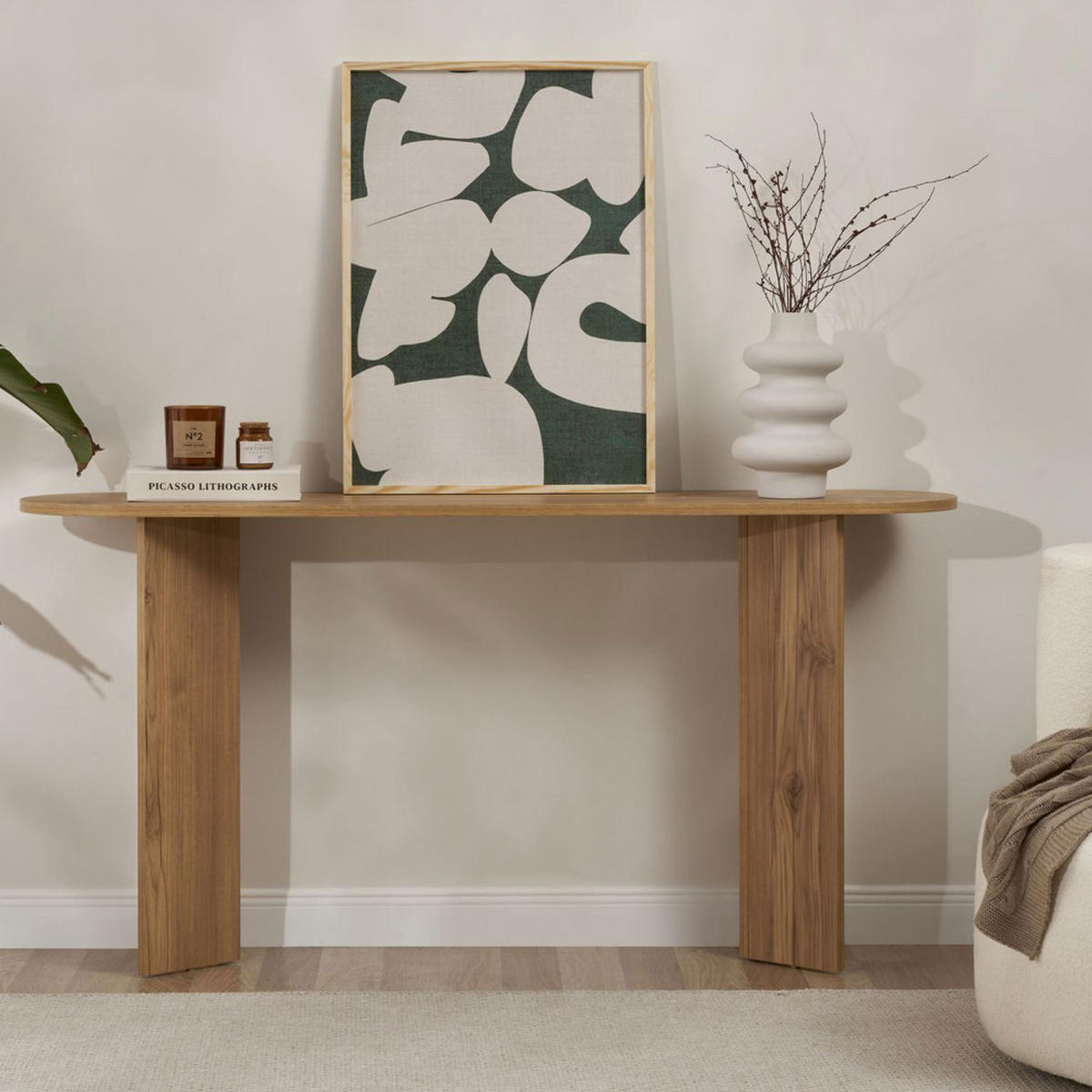 KONSOLENTISCH - Klares Holz - Eschefarben, Holz (150/35/75cm) - Drawer