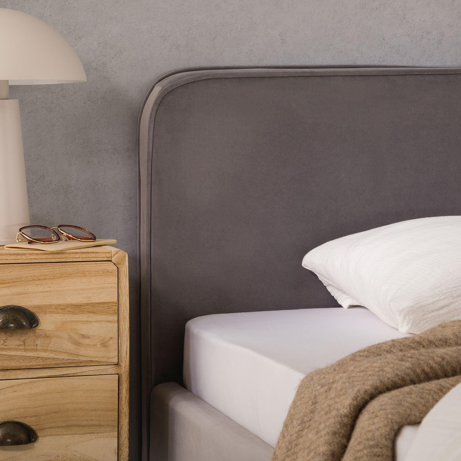 POLSTERBETT LAVORO 90X200 CM - Grau, Textil (90/200cm) - IDIMEX