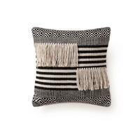 KISSENBEZUG Deja Schwarz/Weiß 45x45 cm - Schwarz, Textil (45/45cm) - benuta Pop