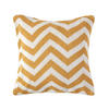 KISSENHÜLLE Zickzack-Muster 45/45 cm - Dunkelgelb, Textil (45/45cm) - Homescapes