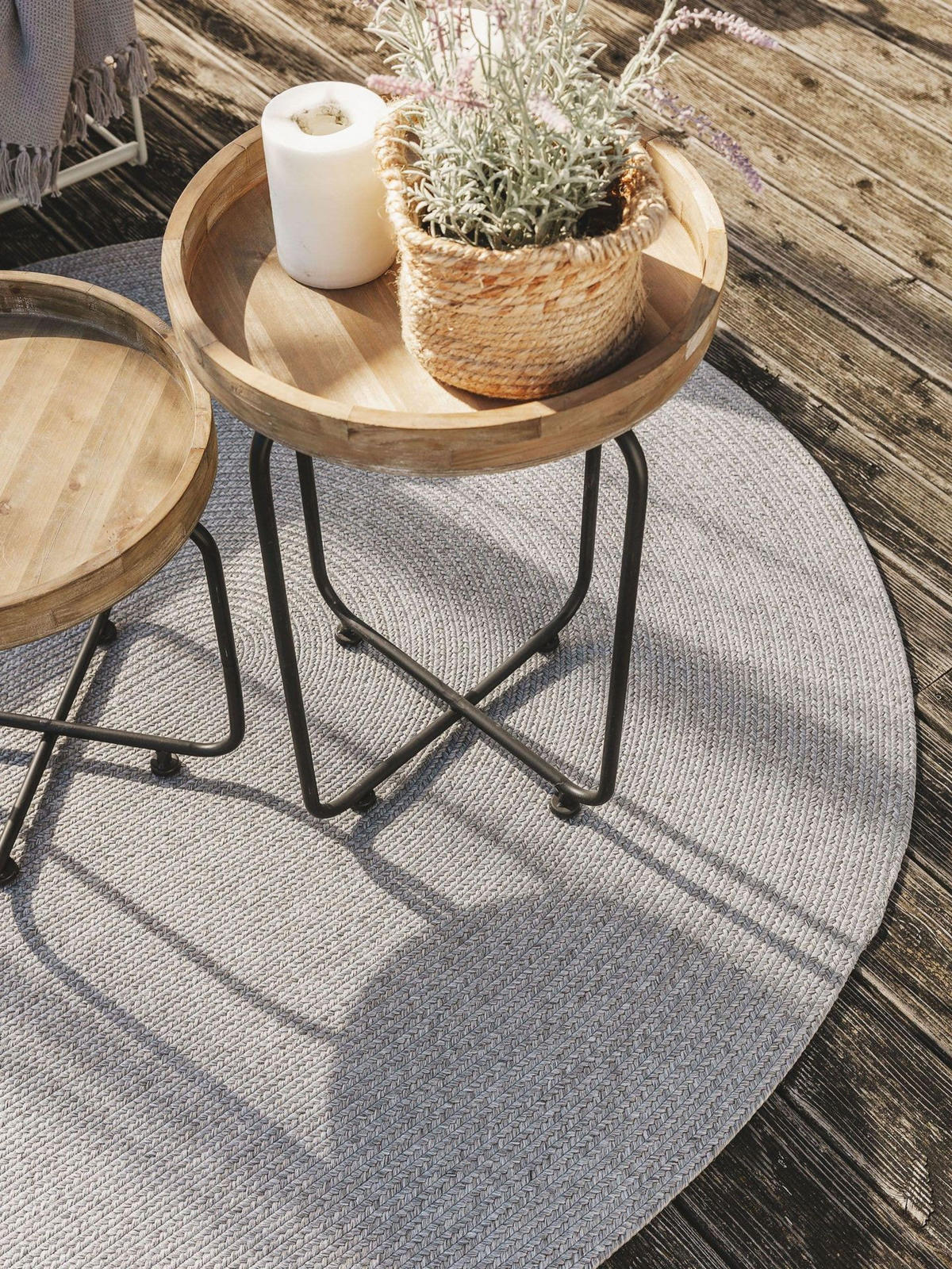 OUTDOORTEPPICH Nandi Grau 160x230 cm - Grau, Kunststoff/Textil (160/1cm) - KUNSTLOFT