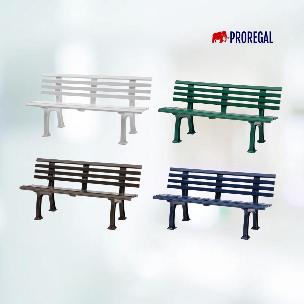 GARTENBANK Antigua 3 Sitzer Braun 74 x 150 x 54 cm Witterungskunststoff & UV Beständiger Kunststoff - Braun, Kunststoff (150/74/54cm) - PROREGAL