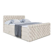 BOXSPRINGBETT BOXI8-Z KING - 160x200 - H3/H4 - Creme - Creme, Holzwerkstoff (160/200cm) - ALTDECOR
