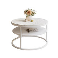 COUCHTISCH CIRI SLIM LEVANTO mit Regal - Weiß, Holzwerkstoff (60/60/42cm) - Lookway