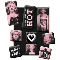 MAGNETSET 9-teilig Celebrities Some Like It Hot - Multicolor, Metall (7/9/2cm) - Nostalgic-Art
