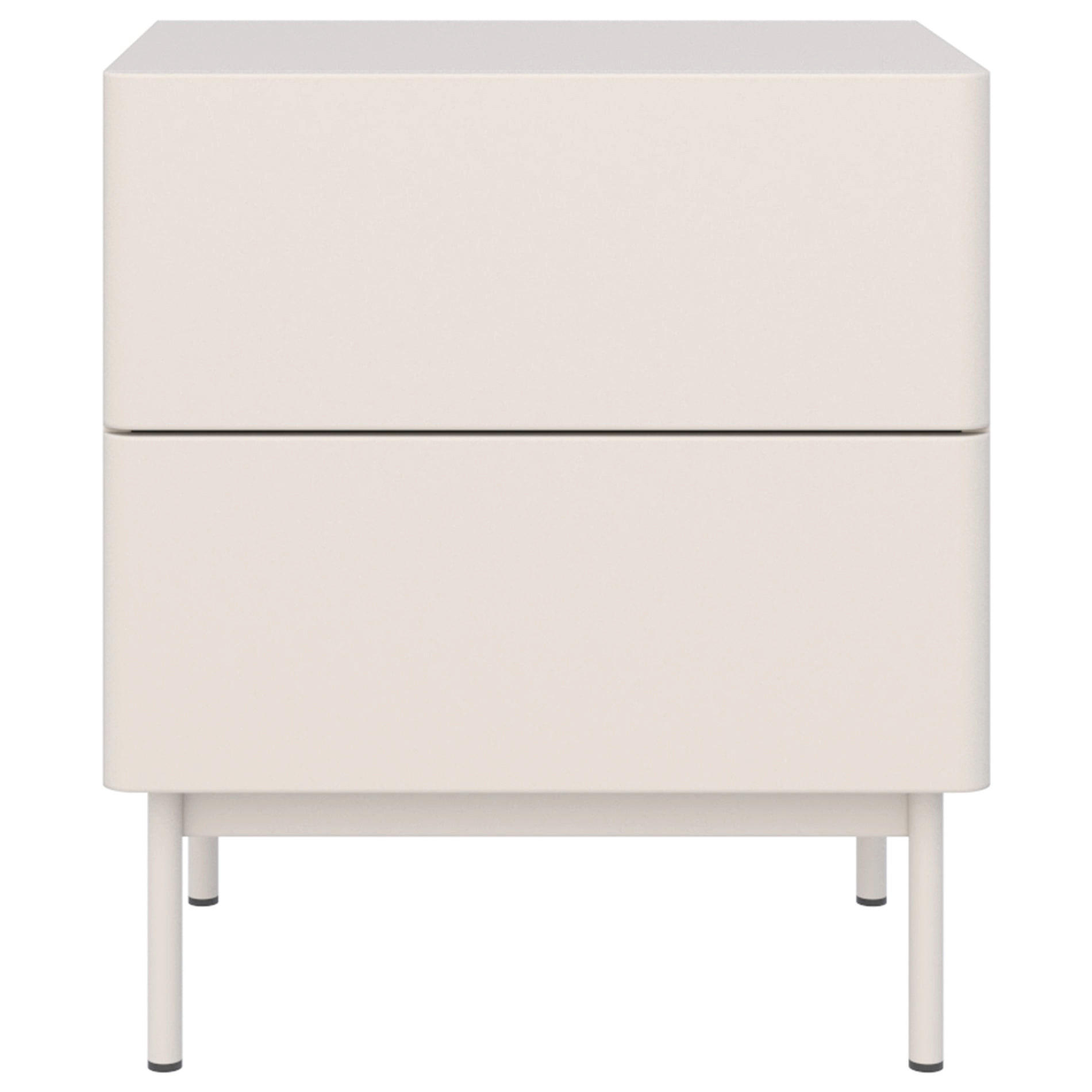 NACHTTISCH Olio 2 Schubladen Kaschmir 50 cm - Kaschmir, Holzwerkstoff/Metall (50/57.2/38.6cm) - Selsey