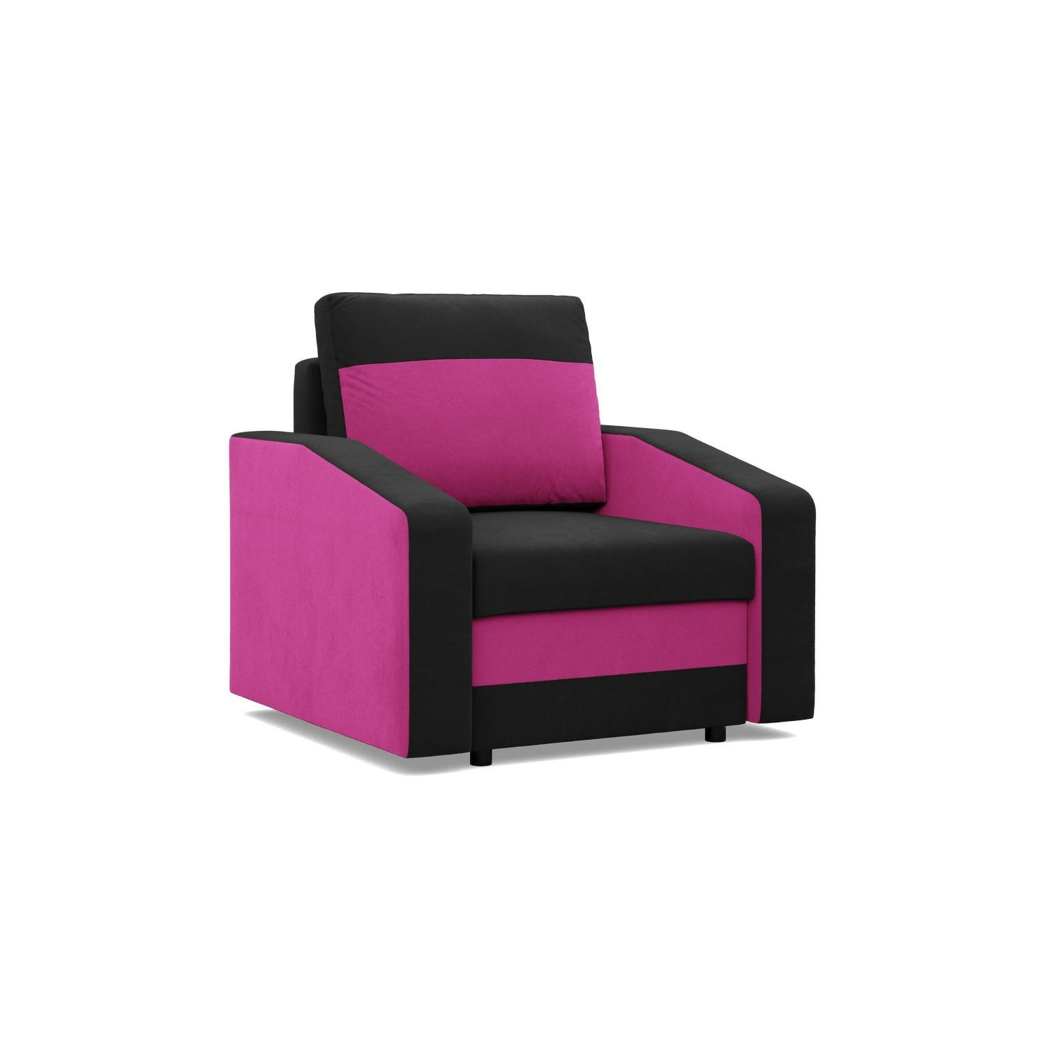 LOUNGESESSEL ORION, BONELL, Schwarz + Rosa - Pink/Schwarz, Textil (83/92/92cm)