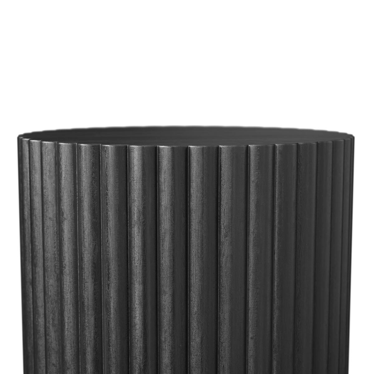 COUCHTISCH Zelia Schwarz MDF rund - Schwarz, Holz (80/80/45cm) - Bessagi Home