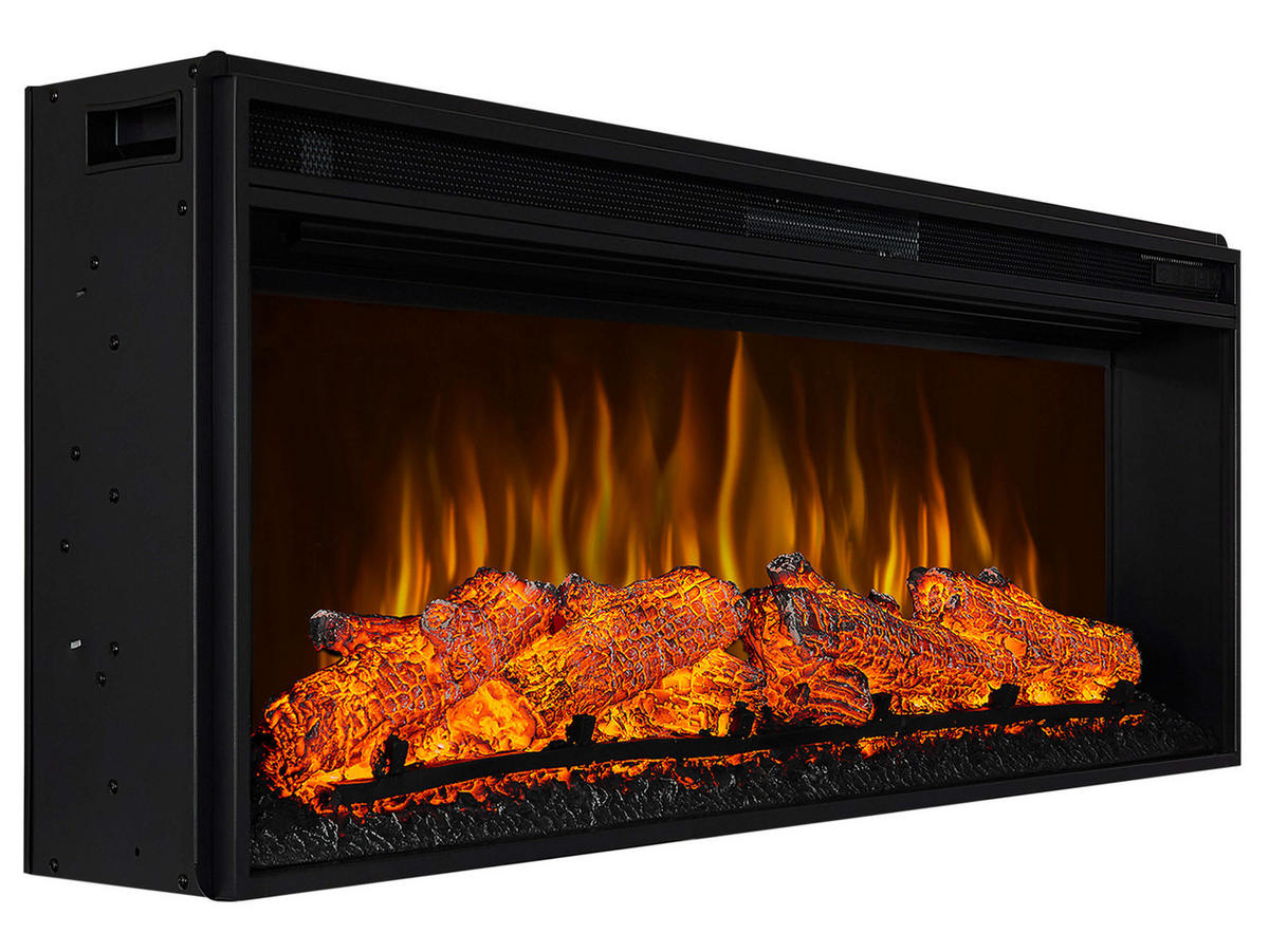EINBAU-ELEKTROKAMINEINSATZ AF42 Multicolor – Breite 91 cm, 3D-Flammeneffekt, mehrfarbige Flammen, Heizfunktion - Schwarz, Glas/Metall (109.2/42.5/22.5cm) - ArtiFlame