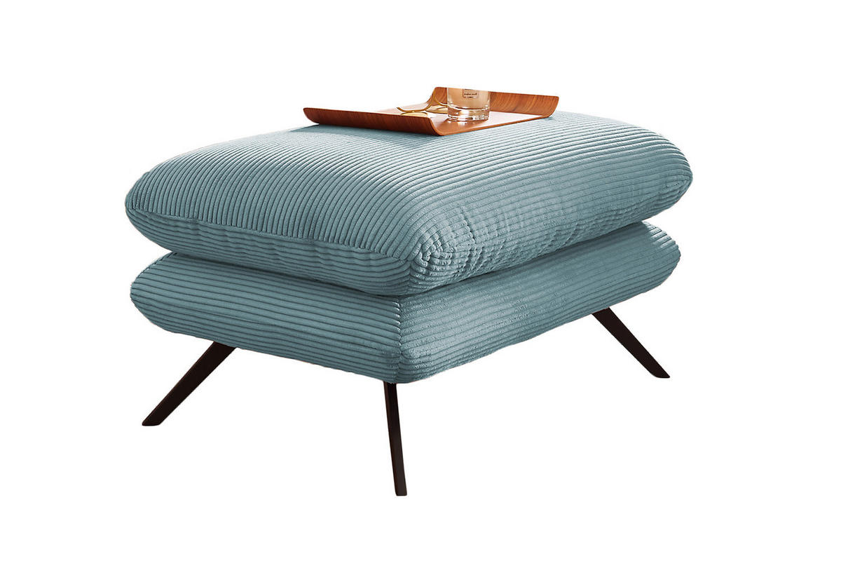 HOCKERBANK CHARME Hellblau - Hellblau, Textil (120/45/70cm) - KAWOLA