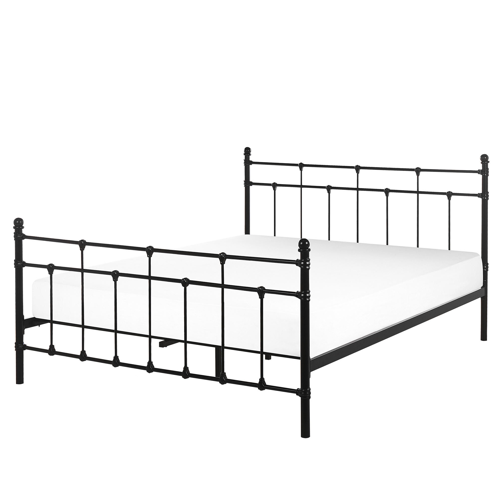 METALLBETT 140/200cm Schwarz Lynx - Schwarz, Metall (140/200cm) - Beliani