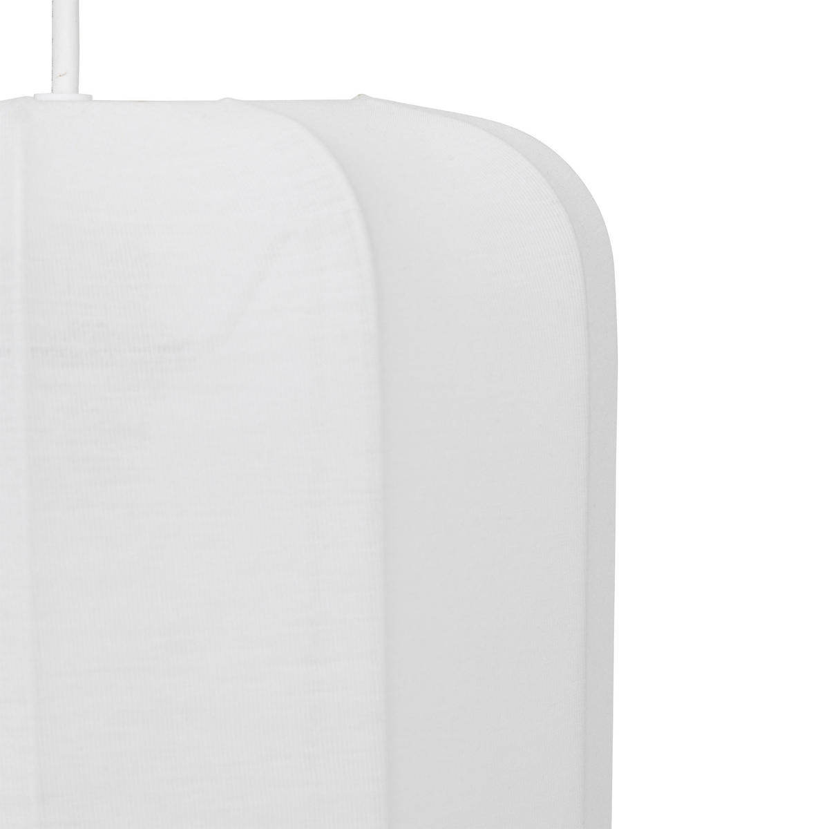 DECKENLAMPE Tobie Ø 25 cm - Weiß, Naturmaterialien (25/25/123cm) - Atmosphera Createur d´interieur