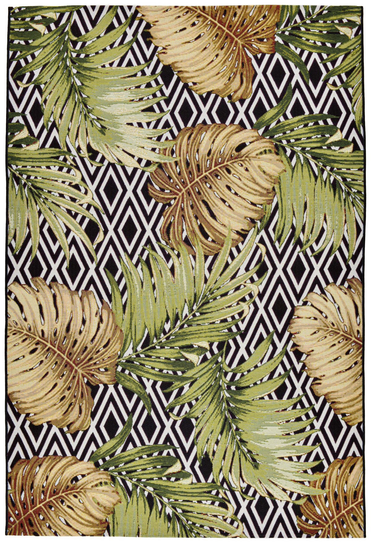 OUTDOORTEPPICH Aurora 80x165 cm - Schwarz, Textil (80/165cm) - Gino Falcone