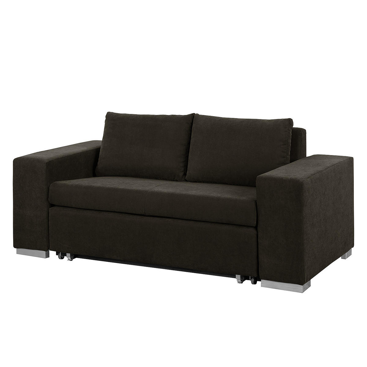 SCHLAFSOFA mit XL Armlehne - Braun, Textil (216/90/90cm) - home24