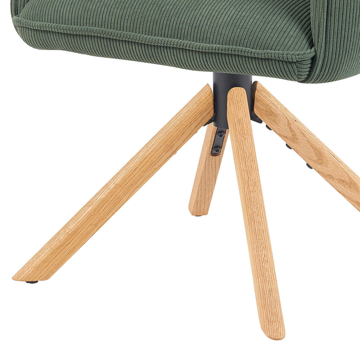 ARMLEHNSTUHL Mika-Paul - Honigeiche/Grün, Eichenholz/Holz (60/88/63cm) - DUBI Möbel
