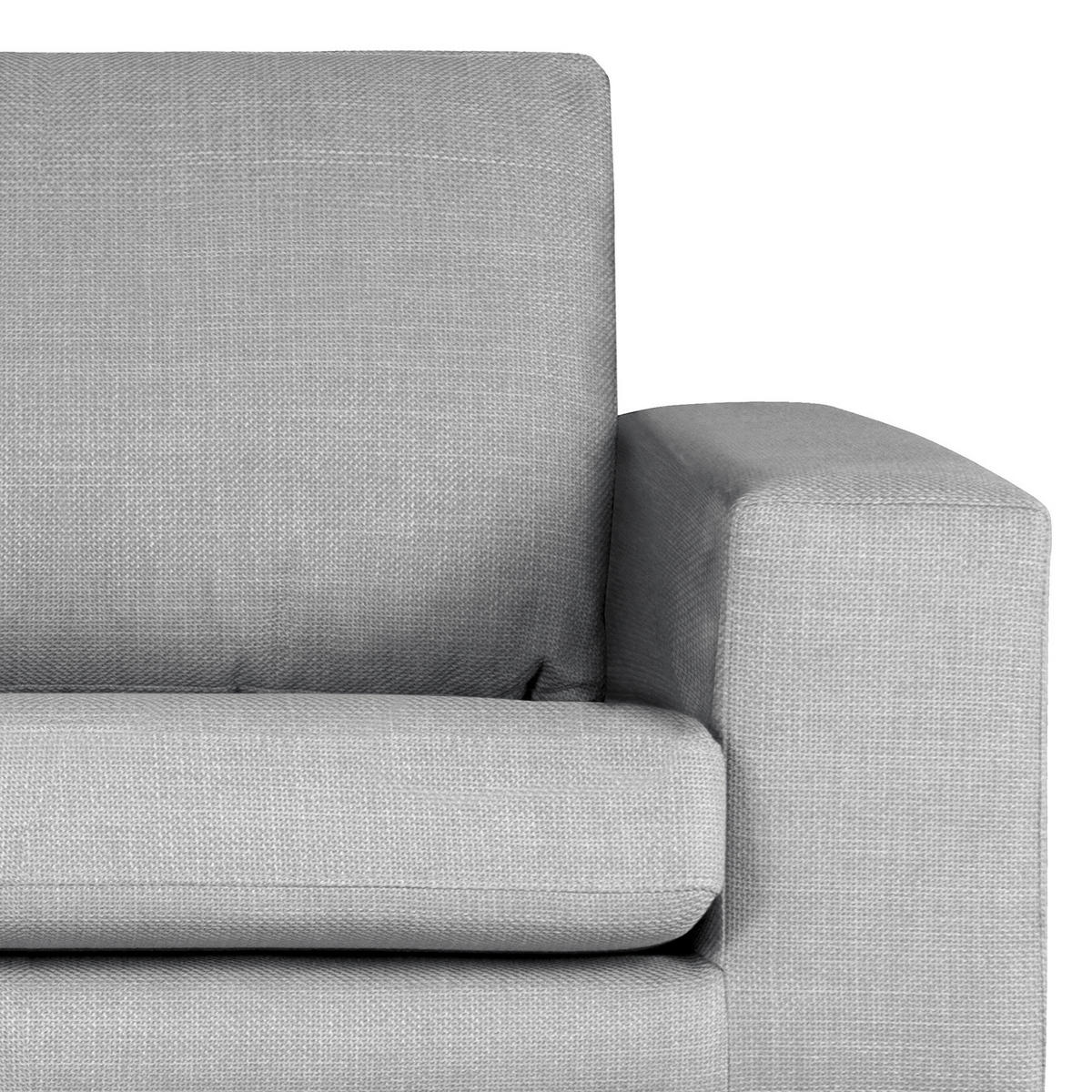 SESSEL - Eichefarben/Hellgrau, Eichenholz/Textil (122/81/88cm) - home24