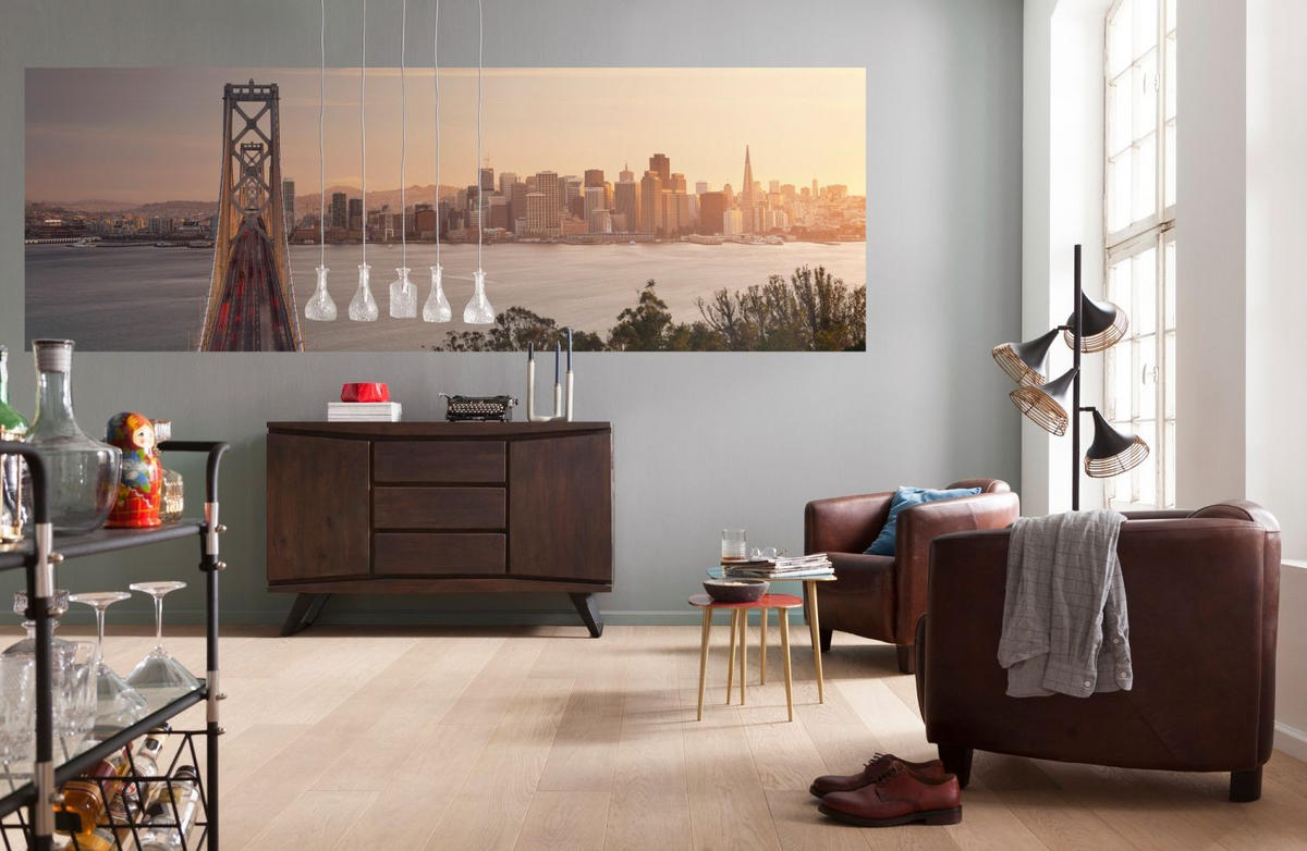 FOTOTAPETE Kalifornische Landschaft 368 x 124 cm - Beige, Papier (368/124cm) - Sanders & Sanders
