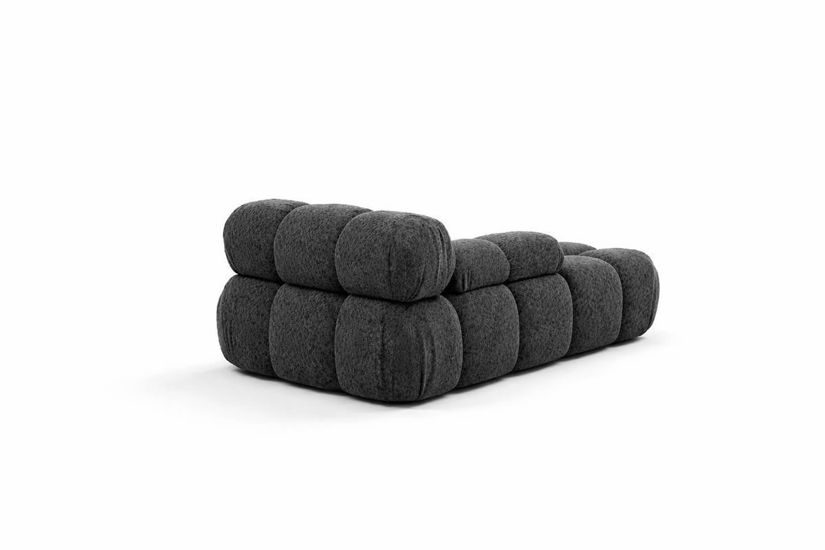 CHAISELONGUE Modular, Bouclé-Stoff Abriamo, Graphit, Rechts, Selia - Graphitfarben/Grau, Holz (95/70/160cm) - Kaiser Möbel