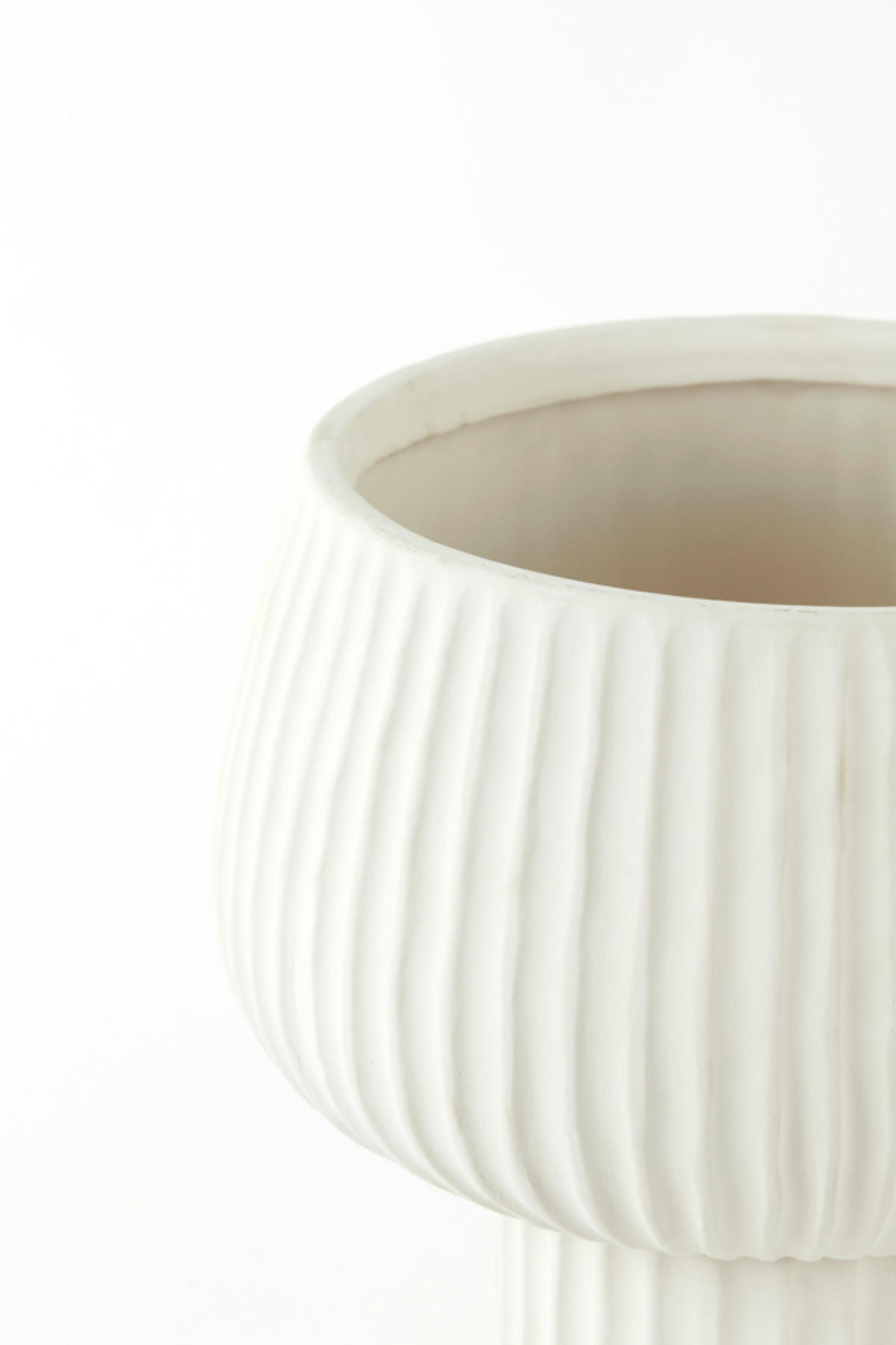 VASE Feya Weiß Ø27,5/36 cm - Weiß, Keramik (36cm) - Light & Living
