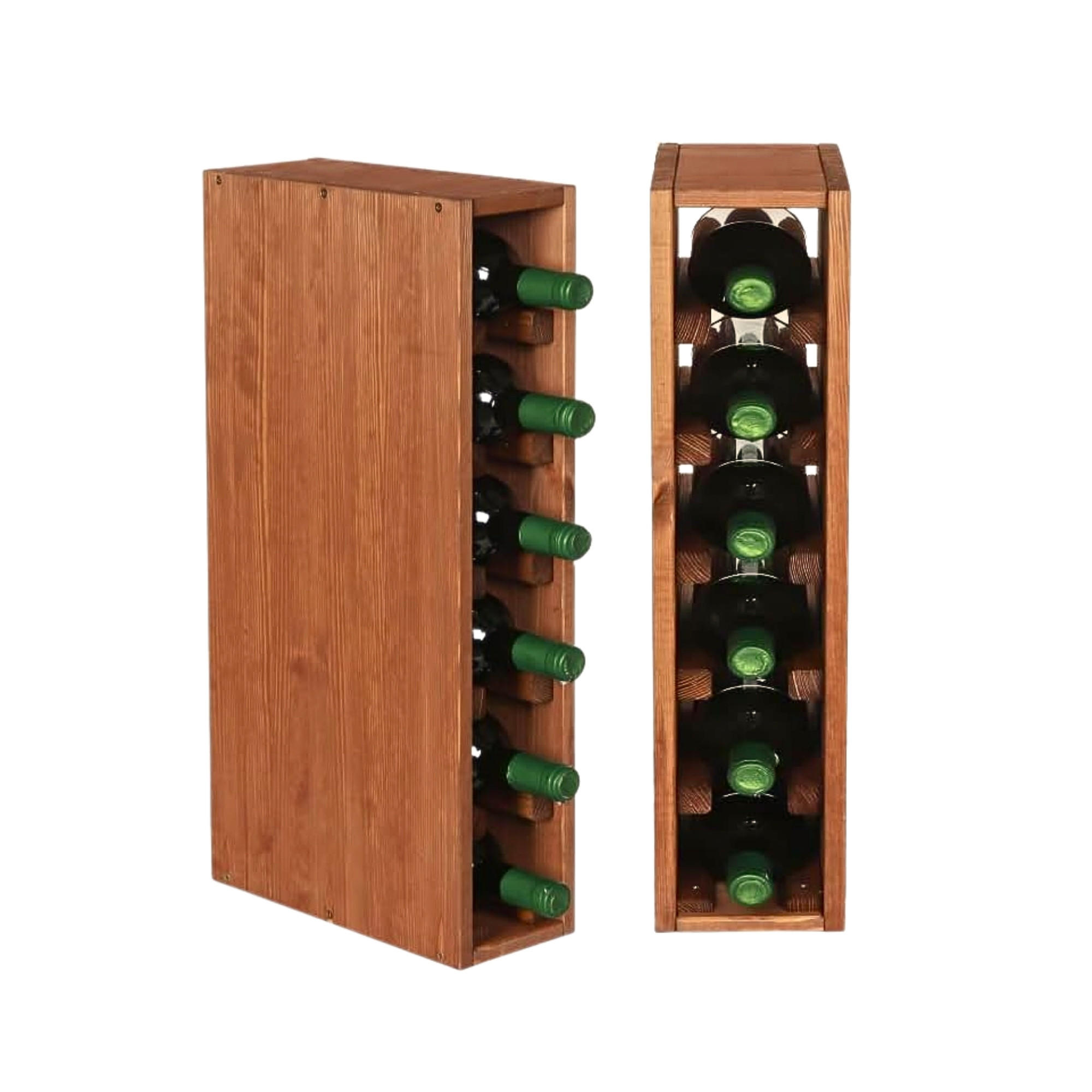 WEINREGAL Vincellar Mod 60x12x30 cm Schmal Modul Für 6 Flaschen Massives Kiefernholz Braun Geölt - Braun, Holz (12/60/30cm) - PROREGAL