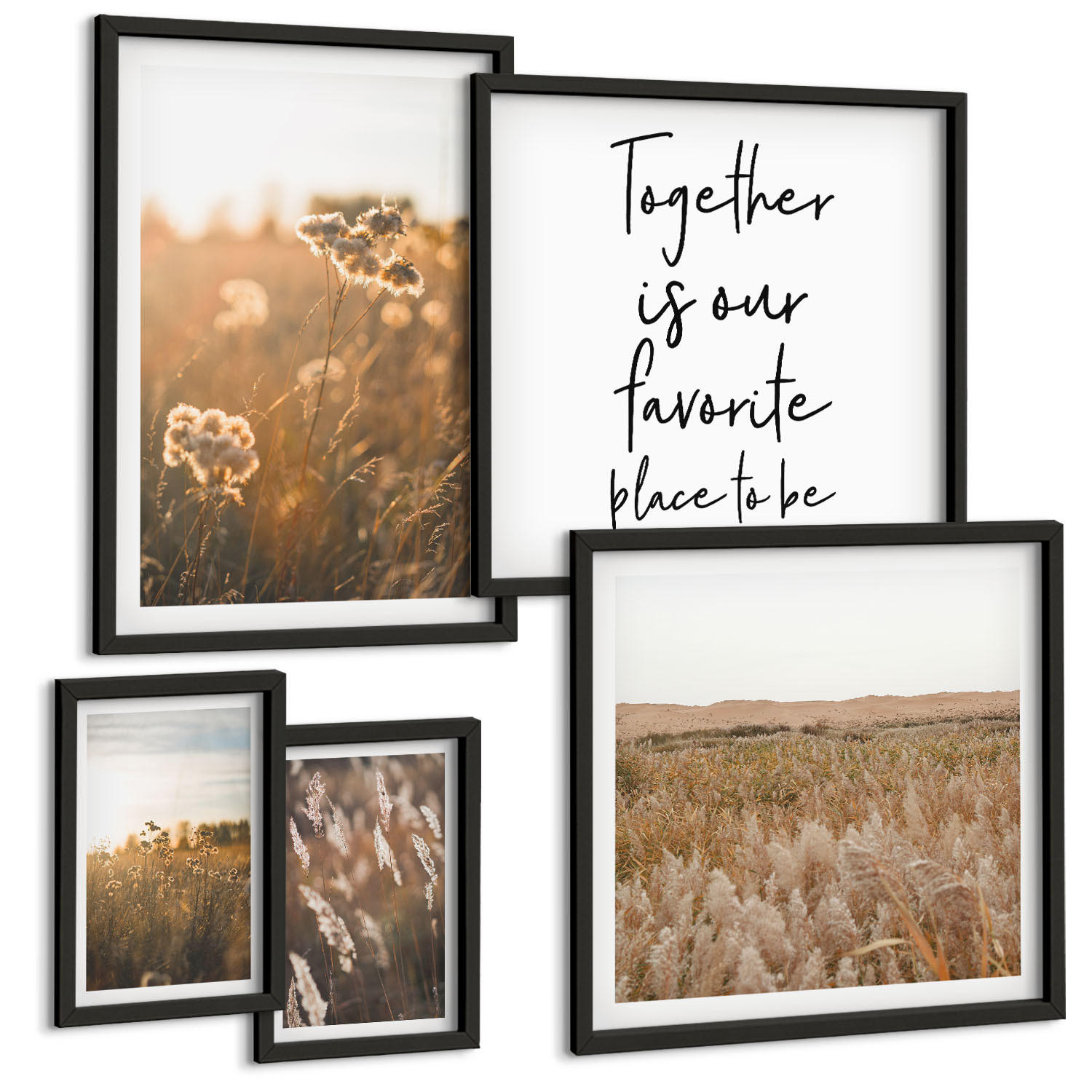 Tulup Bilder Schwarz 40x60 cm