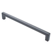 MÖBELGRIFF BA 192mm, Küchengriff Grau matt, Schrankgriff eckig - Grau, Metall (1/2.7/20.2cm)