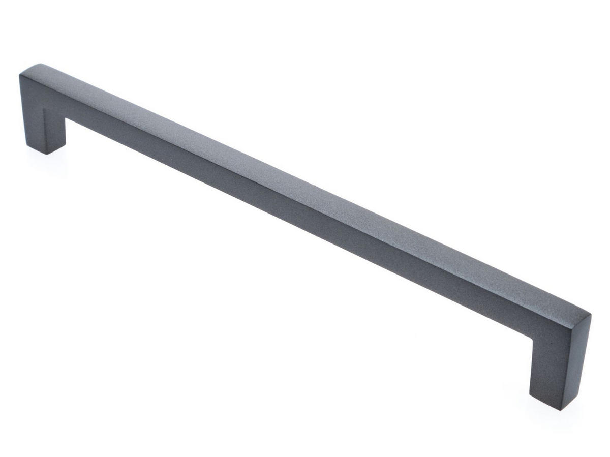 MÖBELGRIFF BA 192mm, Küchengriff Grau matt, Schrankgriff eckig - Grau, Metall (1/2.7/20.2cm)