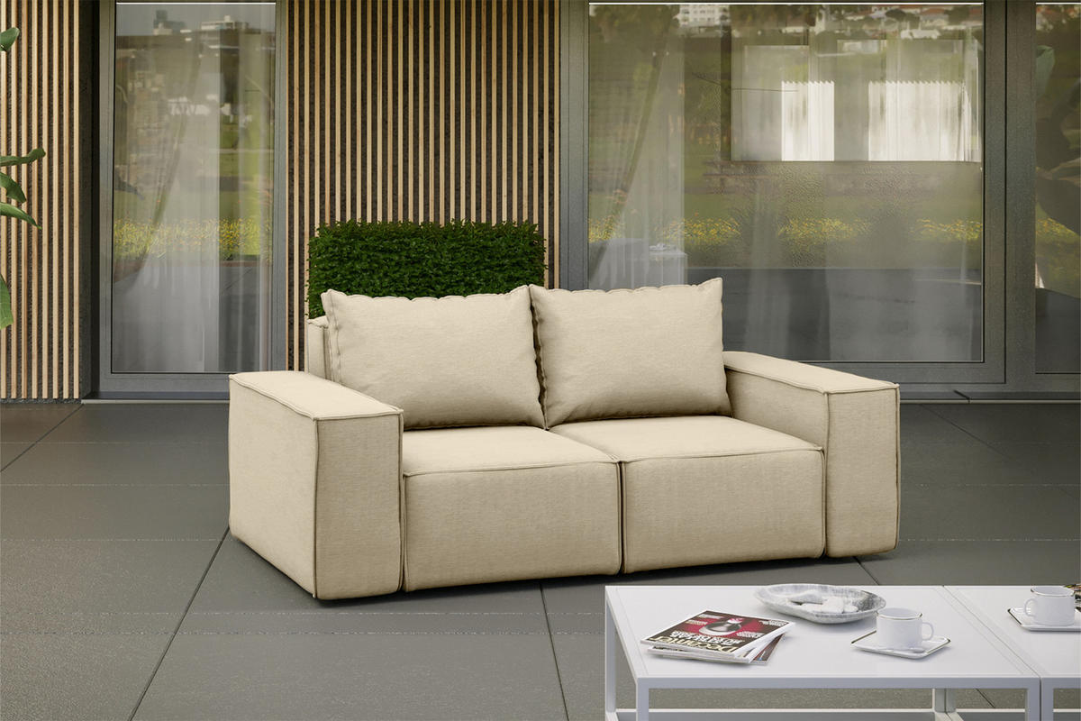 GARTENSOFA Sofa Für Den Garten SONNE Beige - Beige, Holz (180/73/88cm) - Kaiser Möbel