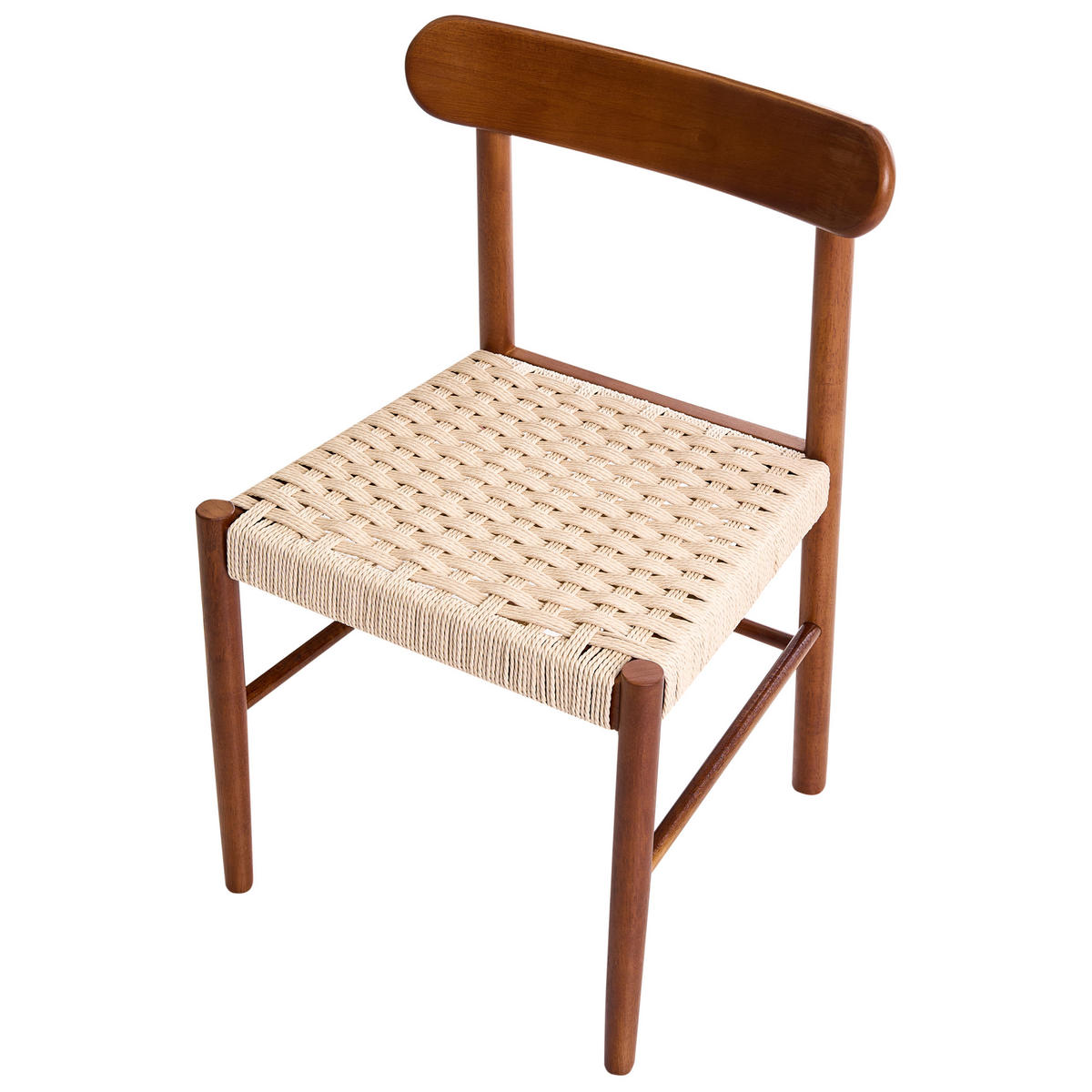 ESSZIMMERSTUHL 2er-Set Holz Braun/Beige Eagan - Braun, Holz (50/76/46cm) - Beliani