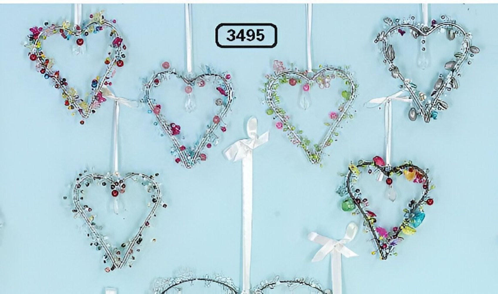 ZIERHÄNGER Herzen 6er-Set - Multicolor, Metall (9/11/1cm) - FURNARO