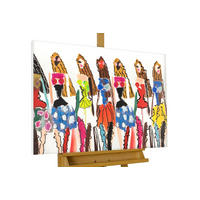 RUČNE MAĽOVANÝ AKRYLOVÝ OBRAZ 90/60 cm, viacfarebný, figurálny motív - viacfarebná, drevo/textil (90/60cm) - KUNSTLOFT