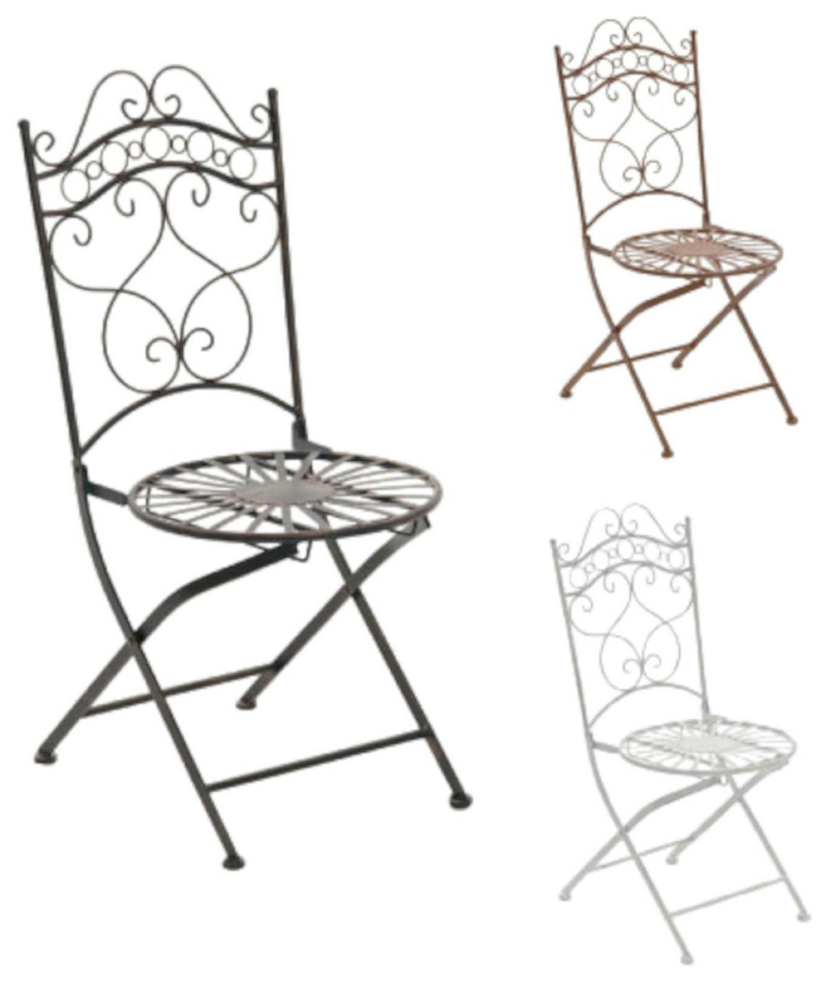 GARTENSTÜHLE Indi - 2er Set - bronze - Braun, Metall (40/50/92cm) - TPFGarden