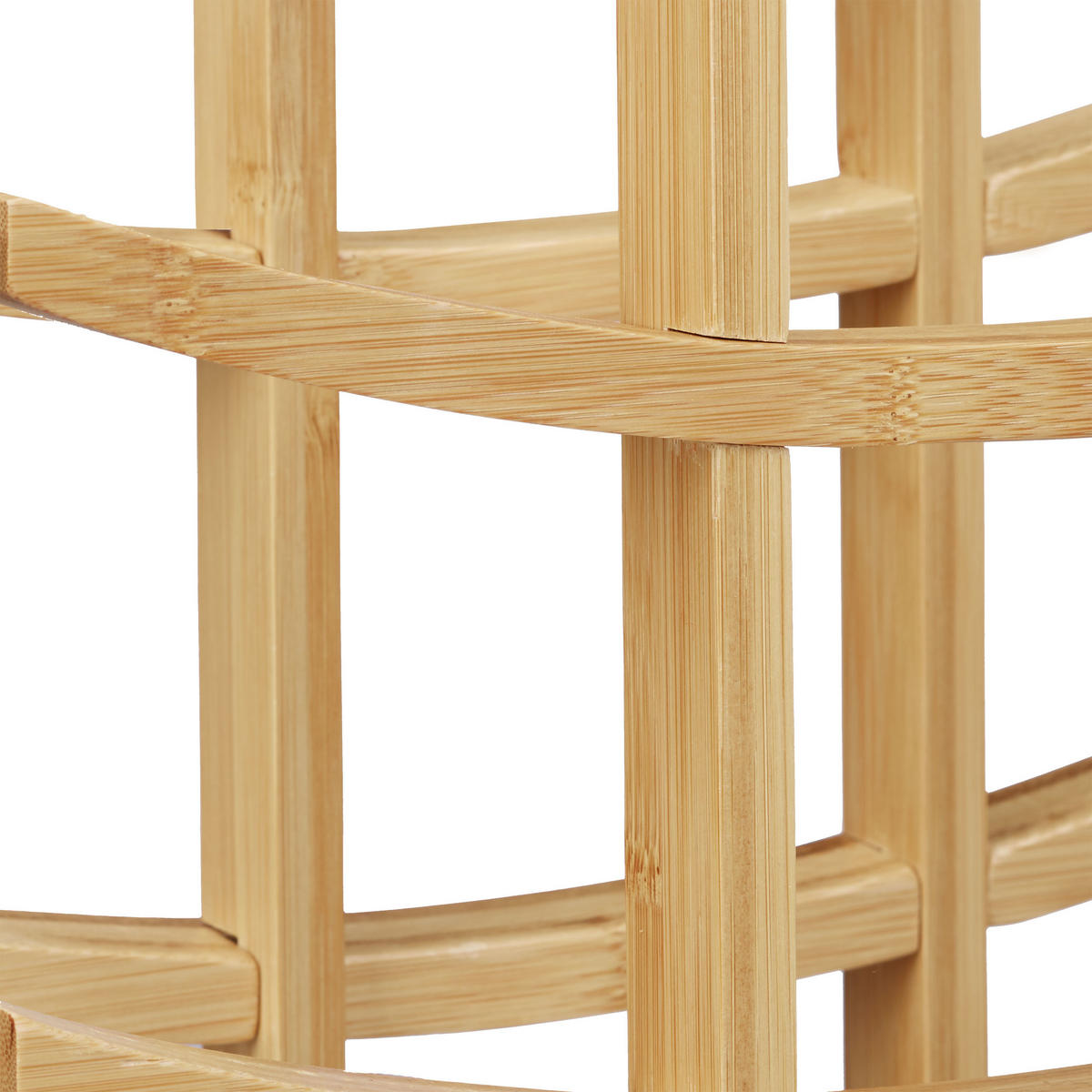 WEINREGAL - Hellbraun, Holz (30/30/14.5cm) - Relaxdays