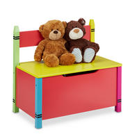 KINDERSITZBANK - Multicolor, Holzwerkstoff (60/54.5/35cm) - Relaxdays