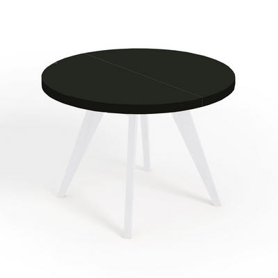 Dekori_Interiors Esstisch Schwarz, Weiß 150x76x100 cm