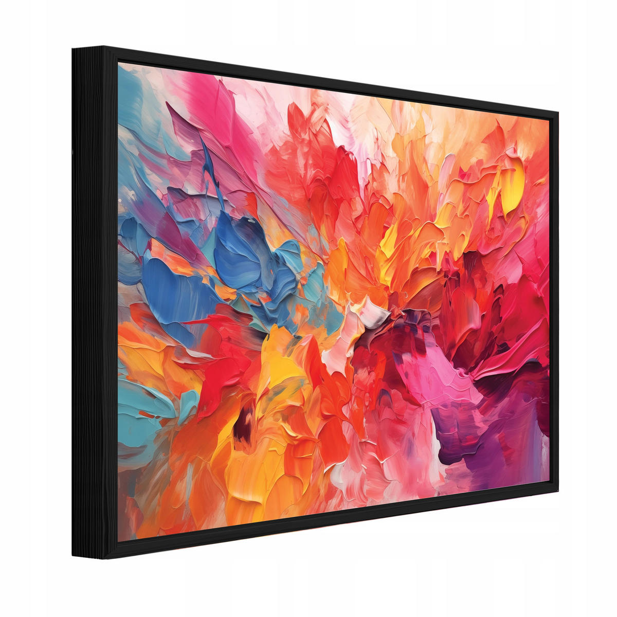 BILDER mit Rahmen Abstrakt Aquarell Bunt 60x40 cm - Multicolor, Holzwerkstoff (60/40cm) - Wallarena