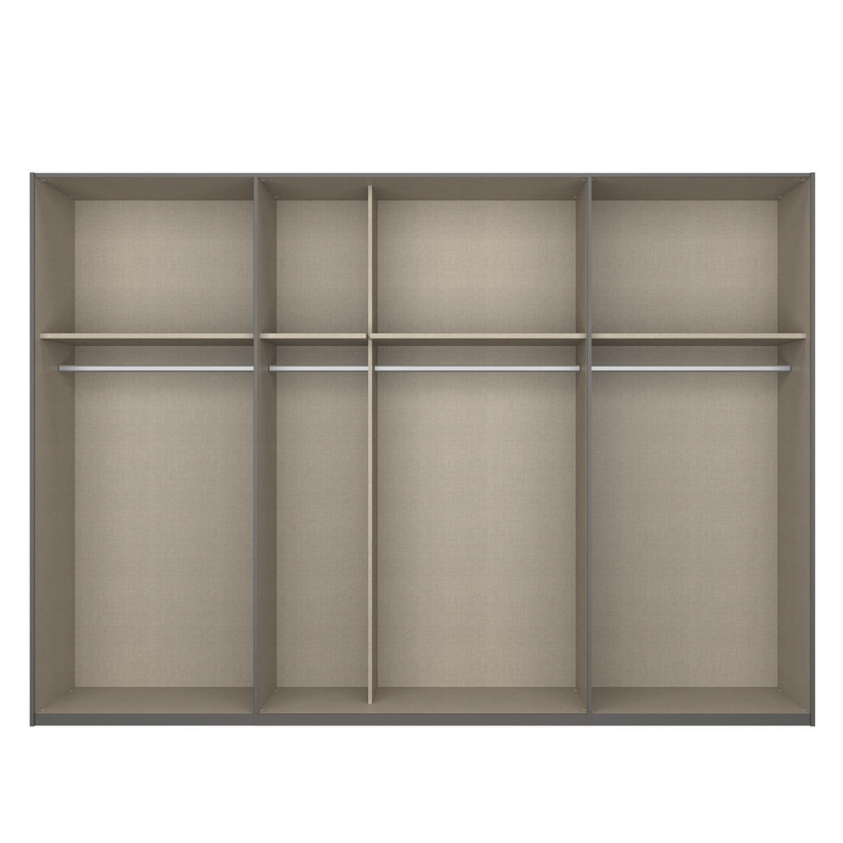 SCHWEBETÜRENSCHRANK - Graphitfarben, Holzwerkstoff (315/236/69cm) - home24